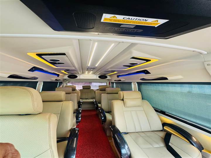 9+1 seater luxury tempo traveller seating for Bangalore
